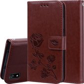 Rose reliÃ«f horizontale flip PU lederen tas met houder en kaartsleuven en portemonnee voor Geschikt voor Xiaomi Redmi 7A (bruin)