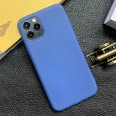 Voor iPhone 11 Pro schokbestendig mat TPU transparant beschermhoes (blauw)
