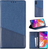 Voor Samsung Galaxy A70 MUXMA MX109 horizontale flip lederen tas met houder & kaartsleuf & portemonnee (blauw)