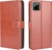 Voor OPPO Realme C11 Retro Crazy Horse Texture Horizontale Flip lederen tas met houder & kaartsleuven & fotolijst (bruin)