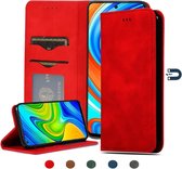 Voor Redmi Note 9 Pro / Note 9S / Note 9 Pro Max Retro Skin Feel Business Magnetische horizontale flip lederen tas (rood)