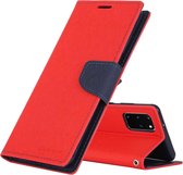 GOOSPERY FANCY DAGBOEK Voor Galaxy S20 + Horizontale Flip PU lederen tas, met houder & kaartsleuven & portemonnee (rood)