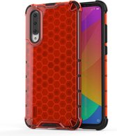 Voor Xiaomi Mi CC9e / A3 schokbestendige honingraat pc + TPU-behuizing (rood)