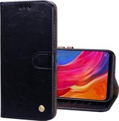 Business Style Oil Wax Texture Horizontal Flip Leather Case voor Geschikt voor Xiaomi Mi 8, met houder & kaartsleuven & portemonnee (zwart)