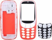 Volledige behuizing behuizing met toetsenbord voor Nokia 3310 (rood)