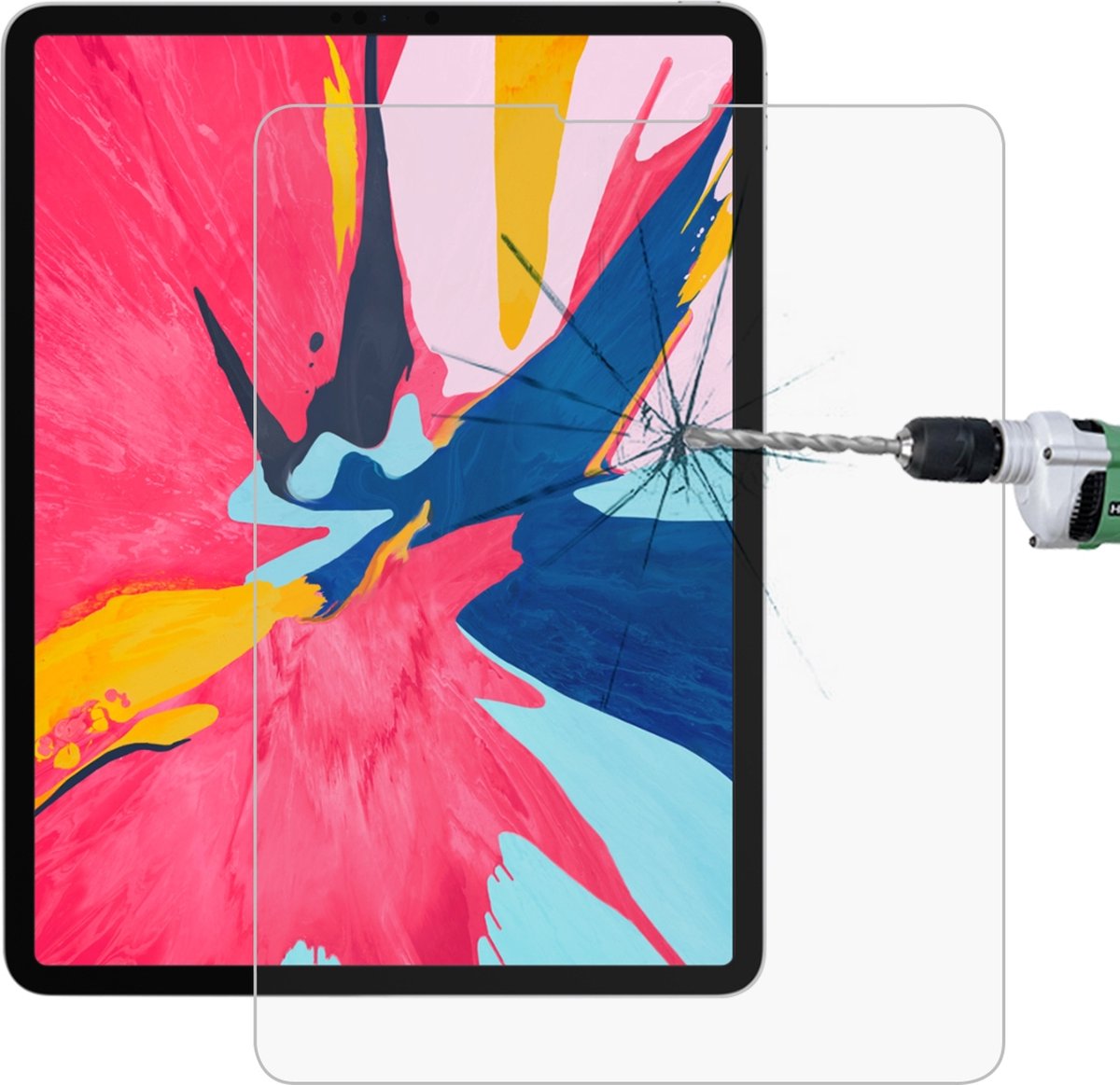 Let op type!! 0 26 mm 9H oppervlakte hardheid Straight Edge explosieveilige getemperd glas Film voor iPad Pro 12 9 (2018)