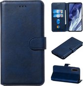 Voor Xiaomi Mi 9 Pro Classic Calf Texture Horizontaal Flip PU lederen tas, met houder & kaartsleuven & portemonnee (blauw)