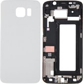 Volledige behuizingsdeksel (frontbehuizing LCD-frame bezelplaat + batterij achterkant) voor Galaxy S6 Edge / G925 (wit)