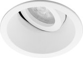 Spot Armatuur GU10 - Prima Zano Pro - Inbouw Rond - Mat Wit - Aluminium - Kantelbaar - Ø93mm