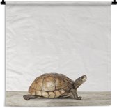 Wandkleed Animalprintshop - Schildpad dierenprint kinderkamer Wandkleed katoen 180x180 cm - Wandtapijt met foto