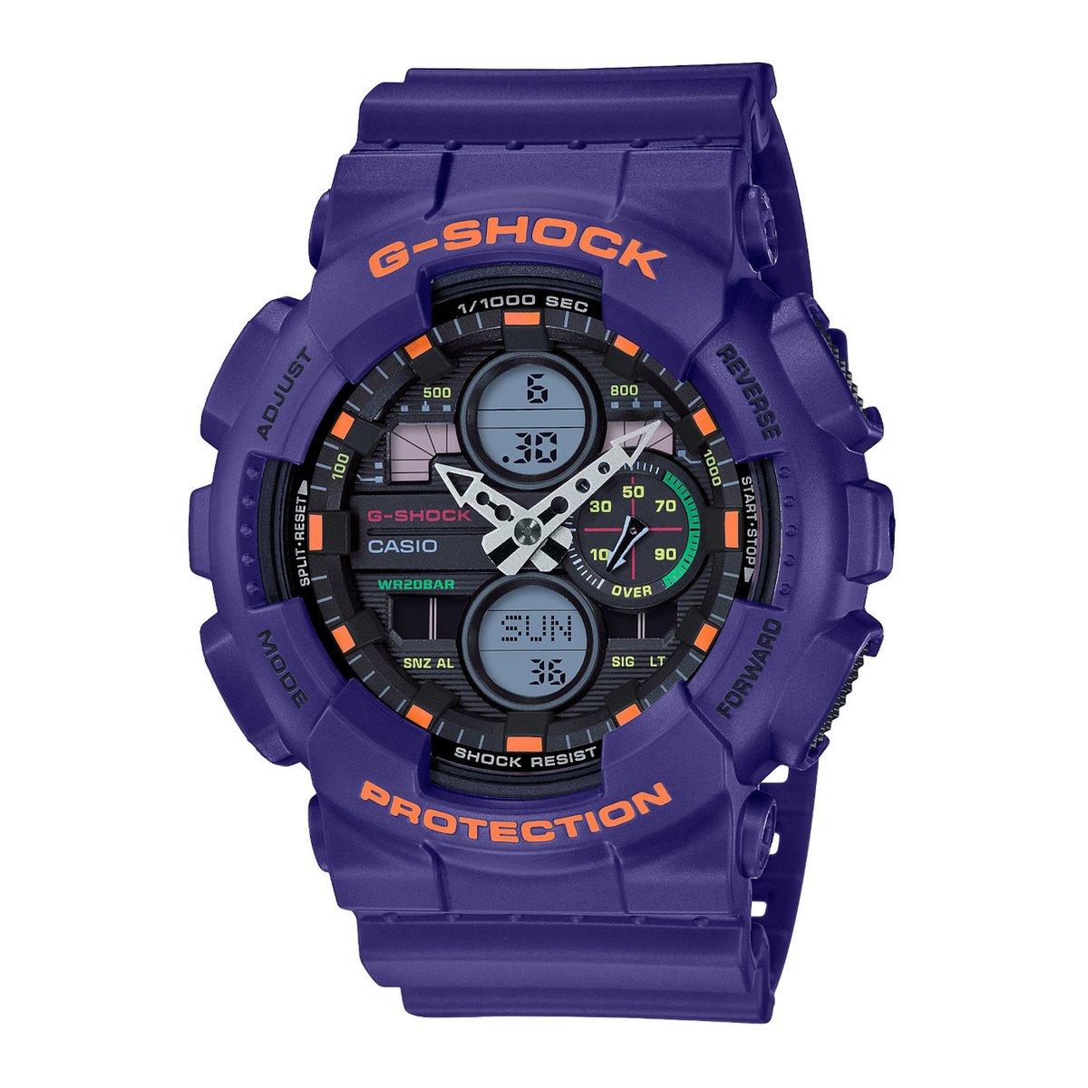 Casio G-Shock GA-140-6AER Herenhorloge 50 mm - Paars