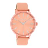 OOZOO Timepieces - Zacht roze horloge met zacht roze leren band - C10617 - Ø42