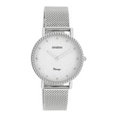 OOZOO Vintage series - Zilveren horloge met zilveren metalen mesh armband - C20051 - Ø34