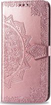 OPPO Find X2 Neo Hoesje - Mobigear - Mandala Serie - Kunstlederen Bookcase - Roségoud - Hoesje Geschikt Voor OPPO Find X2 Neo