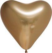 Wefiesta Ballonnenset Hart 30 Cm Chroom/goud 100-delig