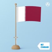 Tafelvlag Qatar 10x15cm | met standaard