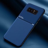 Voor Samsung Galaxy Note8 Classic Tilt Strip Grain Magnetisch Schokbestendig PC + TPU Case (Blauw)