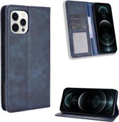 Magnetische gesp Retro patroon horizontale flip lederen tas met houder & kaartsleuf & portemonnee voor iPhone 12 Pro Max (blauw)