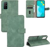 Voor Huawei Honor 30S Effen Kleur Huidgevoel Magnetische Gesp Horizontale Flip Kalftextuur PU Lederen Case met Houder & Kaartsleuven & Portemonnee (Groen)