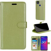 Voor ZTE Axon 11 SE 5G Pure Color Horizontale Flip PU lederen tas met houder & kaartsleuven & portemonnee & fotolijst (groen)