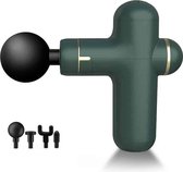 Mini Sports Fitness Portable Fascia Gun Spierontspanning Massager 4 versnellingen 4 hoofden 12V (groen)-Groen
