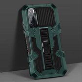 Voor vivo V20 SE Vanguard Warrior All-inclusive tweekleurige schokbestendige TPU + pc-beschermhoes met houder (grafietgroen)