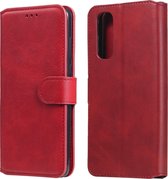 Voor OPPO Realme 7 / Narzo 20 Pro klassieke kalfsstructuur PU + TPU horizontale flip lederen tas, met houder & kaartsleuven en portemonnee (rood)