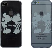Apple  iPhone 5/5S softcase silicone hoesje met witte Mickey & Minnie Mouse Disney motief