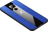 Voor Huawei nova 5i Pro XINLI stiksels Textue schokbestendig TPU beschermhoes (blauw)