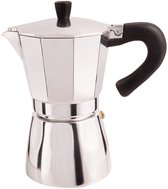BiggCoffee Percolator - Italiaanse Espressomachine - Espresso Maker RVS - Moka Pot - Koffiemaker - 3 Kopjes Koffie - 120ml