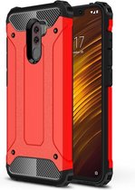 Xiaomi Pocophone F1 Hoesje - Mobigear - Outdoor Serie - Hardcase Backcover - Rood - Hoesje Geschikt Voor Xiaomi Pocophone F1