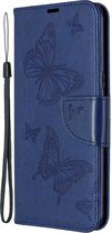 Mobigear Vlinder Bookcase Geschikt voor LG K61 - Blauw