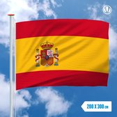 Vlag Spanje met wapen 200x300cm - Glanspoly