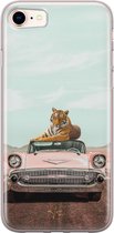 iPhone 8/7 hoesje - Chill tijger - Soft Case Telefoonhoesje - Print - Multi