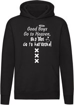 Good Boys Go to Heaven Bad Boys Go to Amsterdam Hoodie | Hoofdstad | Mokum | 020 |  sweater | trui | unisex | capuchon