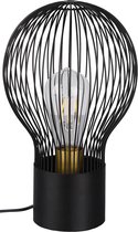 LED Tafellamp - Tafelverlichting - Trinon Divo - E27 Fitting - Rond - Mat Zwart - Aluminium