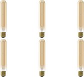 CALEX - LED Lamp 6 Pack - Filament T32 - E27 Fitting - 4W - Warm Wit 2100K - Goud