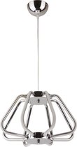 LED Hanglamp - Phoena - Industrieel - 38W - Natuurlijk Wit 4000K - Ovaal - Glans Chroom Aluminium