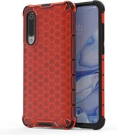 Voor Xiaomi Mi 9 Pro / Mi 9 Pro 5G schokbestendige honingraat pc + TPU-hoes (rood)