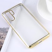 Ultradunne galvaniseren Soft TPU beschermende achterkant van de behuizing voor Huawei P30 Pro (goud)