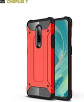 Magic Armor TPU + PC Combination Case voor OnePlus 7 (rood)