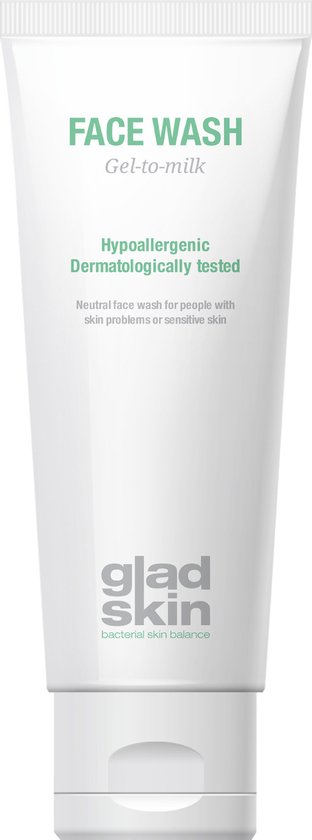 Gladskin Face Wash 75ml - Reinigingsgel voor Gevoelige Huid - Diepe Reiniging - Parfumvrij - Parabeenvrij