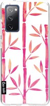 Casetastic Samsung Galaxy S20 FE 4G/5G Hoesje - Softcover Hoesje met Design - Pink Bamboo Pattern Print