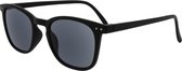 Icon Eyewear YBB215 zonneleesbril +3.00 mat zwart - rechthoekig - verend scharnier