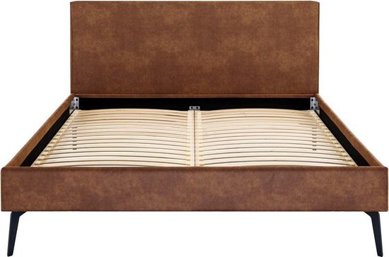 Beter Bed Novelle Bedframe Lederlook - 160x200 cm - Bruin