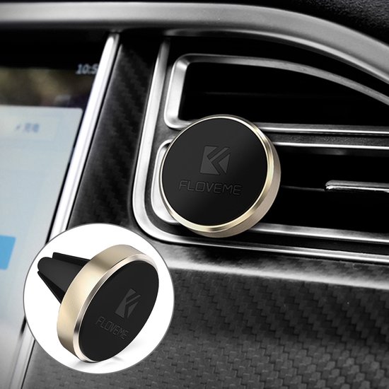 FLOVEME Universele magnetische auto Luchtuitlaat Vent Mount Telefoonhouder standaard, voor iPhone, Galaxy, Sony, Lenovo, HTC, Huawei en andere smartphones (goud)