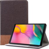 Cross Texture Horizontal Flip Leather Case voor Galaxy Tab A 10.1 (2019) T510 / T515, met houder & kaartsleuven & portemonnee (koffie)
