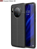 Litchi Texture TPU schokbestendig hoesje voor Huawei Mate 30 (zwart)