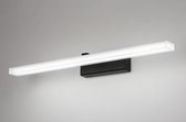Lumidora Wandlamp 73994 - Ingebouwd LED - 12.0 Watt - 700 Lumen - 3000 Kelvin - Zwart - Wit - Kunststof - Badkamerlamp - IP44