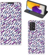 Flip Cover Geschikt voor Samsung Galaxy A72 (5G/4G) Telefoonhoesje Feathers Color